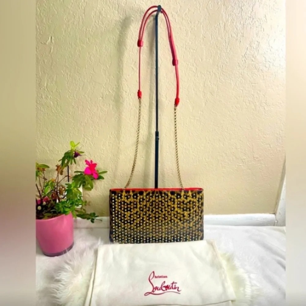 Christian Louboutin Loubiposh Animal print Crossbody Clutch